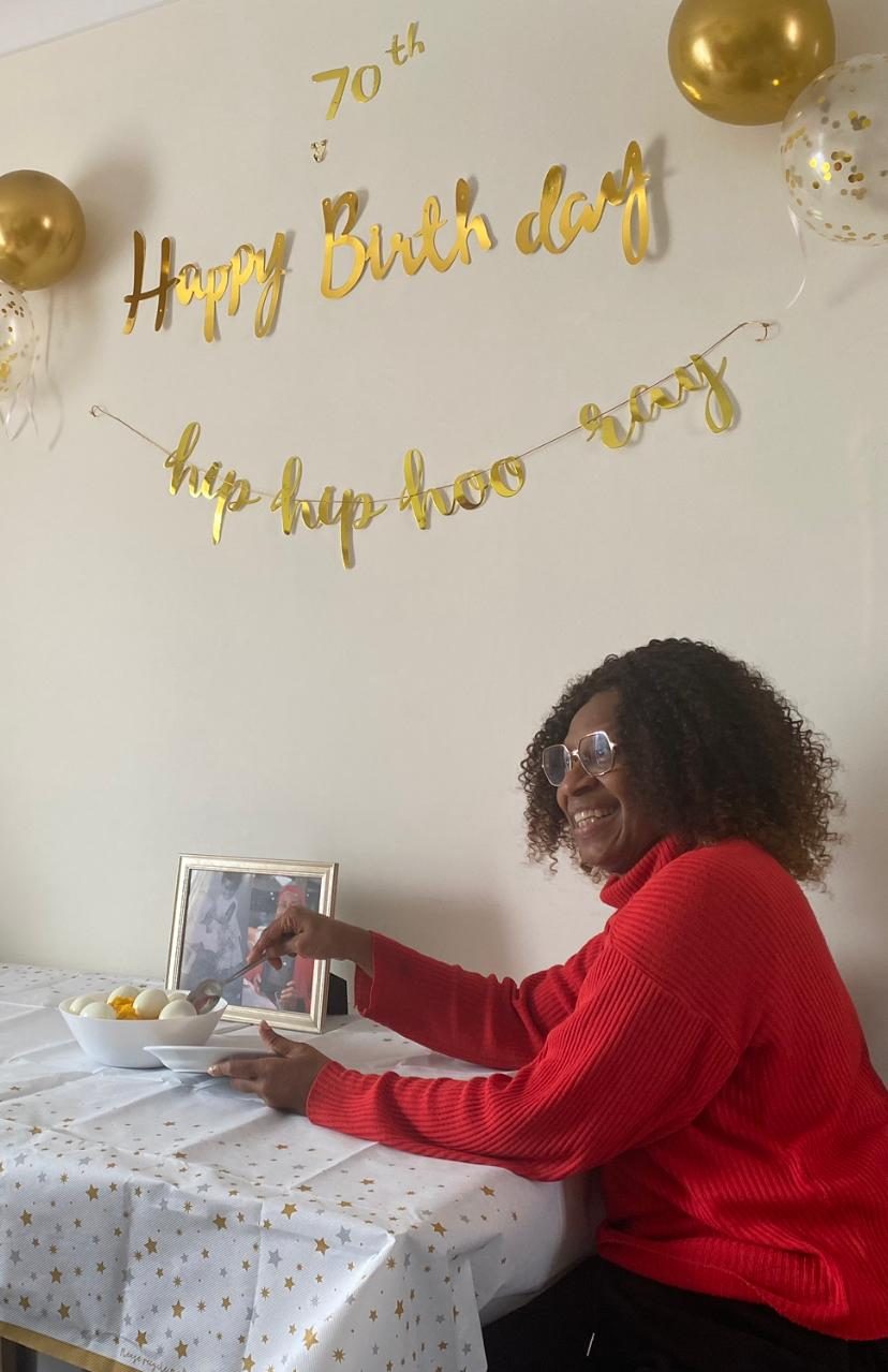 Quiet birthday moment.
