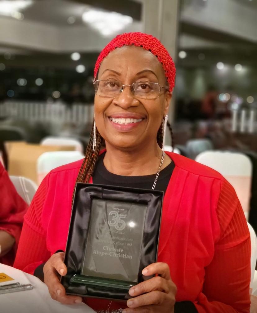 Honoured with a plaque.