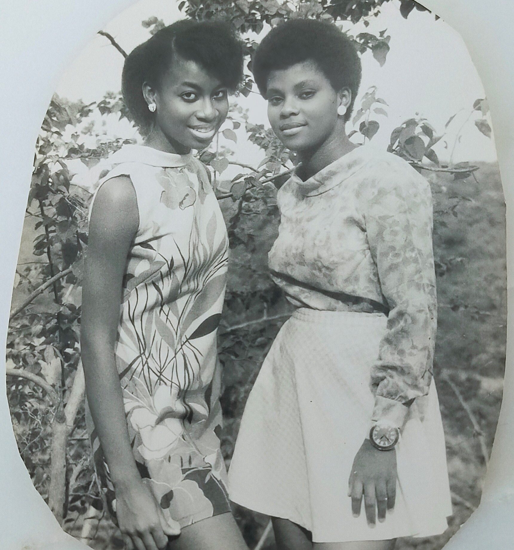 With a dear friend in the garden.